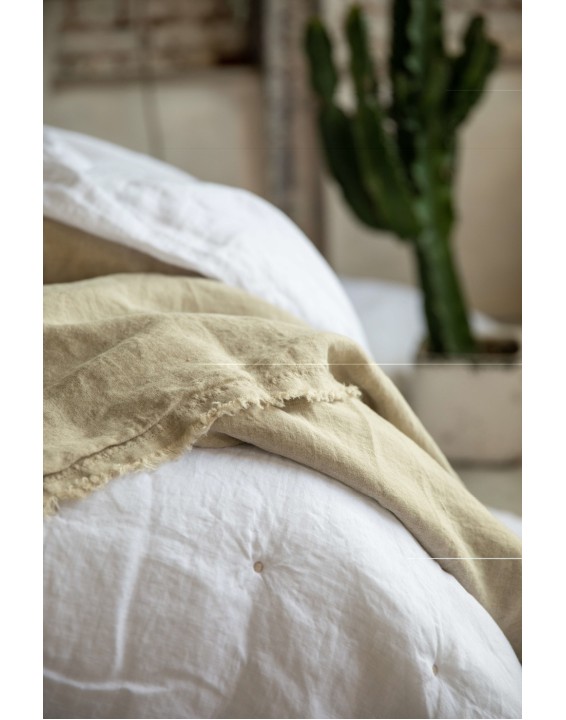 Zeff linen throw beige 180cm