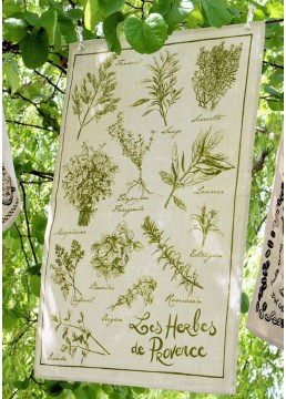 Tea towel herbs