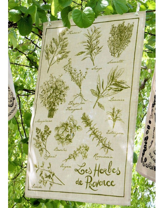 Tea towel herbs