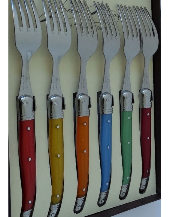 Table forks multicolored