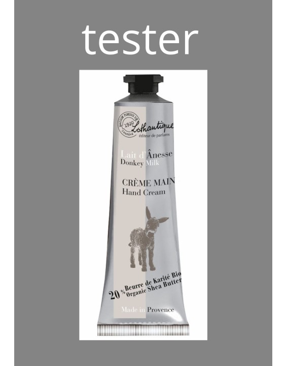 Tester hand cream donkey milk