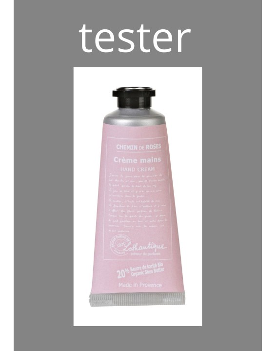 Tester hand cream rose