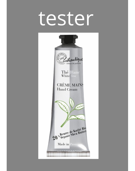 Tester hand cream white tea