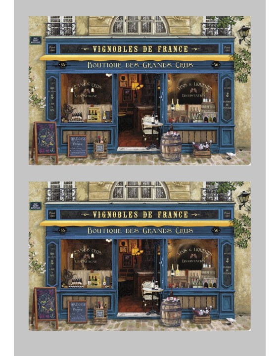 Placemat wine shop