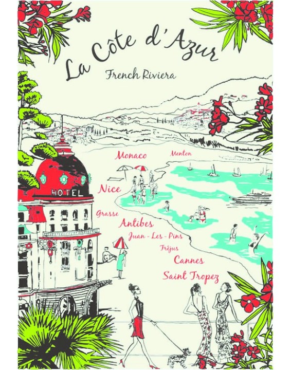 Tea towel French Riviera