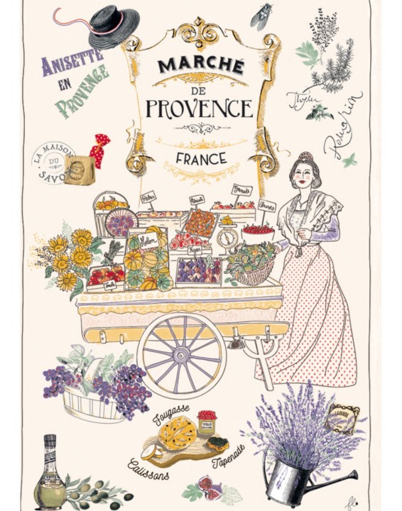 Tea Towel Provence Market