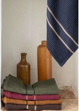 Tea towel Lars waffle green
