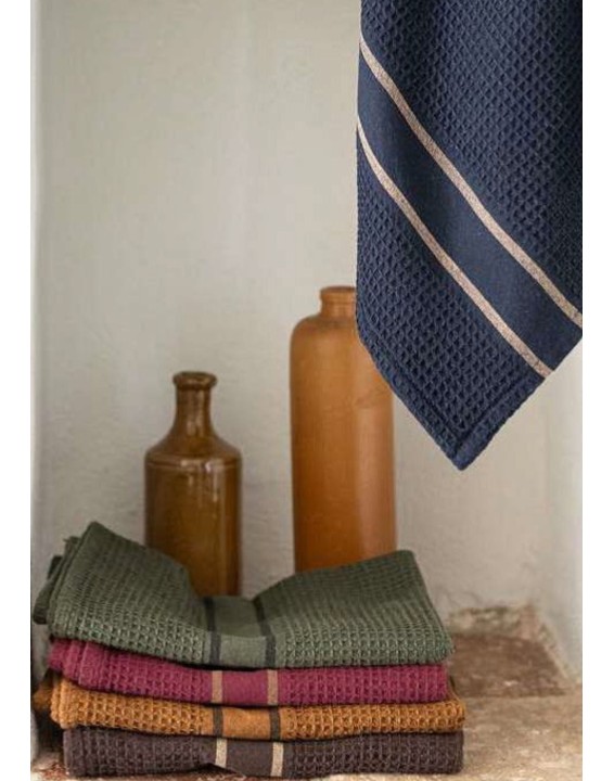 Tea towel Lars waffle green