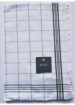 Tea towel black checks