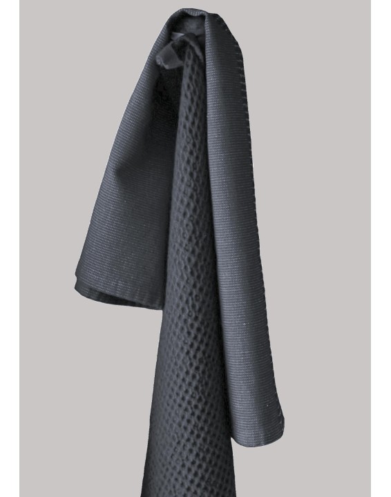 Tea towel waffle carbon