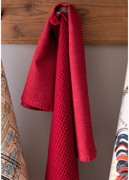Tea towel waffle red